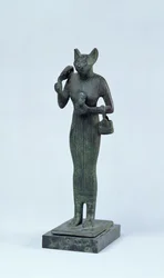 Estatuilla de la diosa Bastet, Tercer Periodo Intermedio (bronce)