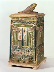 Caja de jarra canópica, de Saqqara, Periodo Tardío