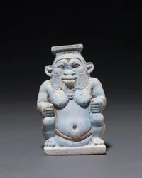 Jarro cosmético en forma del dios Bes, 664-525 a.C.