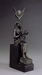 La diosa Isis amamantando al niño Horus, Época Tardía