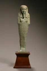 Figura de ushabti para Neferibre-si-Neith, Periodo Dinástico Tardío, reinado de Amasis, 570-526 a.C.