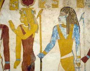 Pinturas murales de la Tumba de Pa Nentwy, Oasis de Bahariya, Giza, Egipto. Civilización egipcia, Dinastía 26, 663-525 a.C.