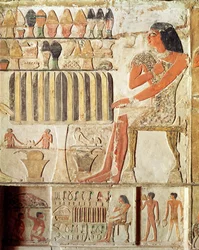 El difunto frente a una mesa de comida, Egipto, Reino Antiguo