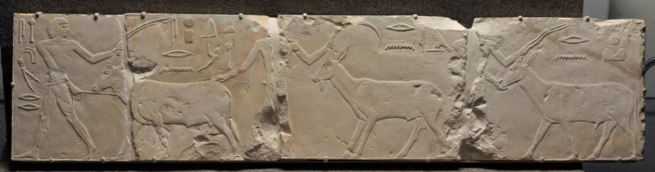Relieve de hombres trayendo animales del desierto, c.2311-2281 a.C.