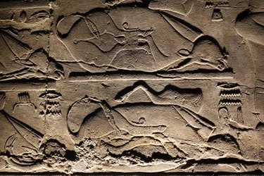 Templo de Luxor: Vacas sacrificadas (relieve)