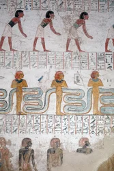 Esclavos negros nubios, tumba de Ramsés IX, Luxor