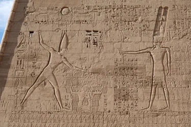 Escena de la masacre de enemigos, Templo de Horus, Edfu