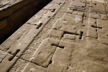 Antigüedad egipcia: detalle del techo, Templo de Hathor, Dendera, Egipto
