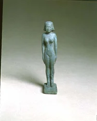 Estatuilla de una consorte divina (faience)