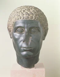 La cabeza negra de Brooklyn, posiblemente de Mitrahineh, Período Ptolemaico Tardío (c.50 a.C.)