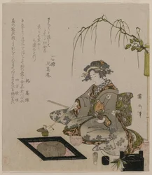 Mujer realizando la ceremonia del té