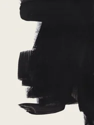 Pincelada negra abstracta