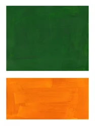 Bloques abstractos de color verde y naranja