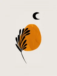 Hoja de luna boho
