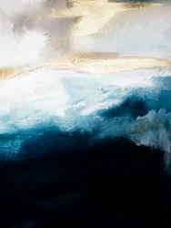 Olas de oro azul intenso