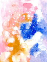 Abstracto en tonos rosa y azul de ensueño