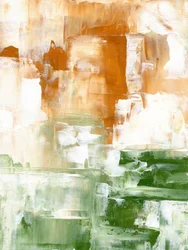 Arte abstracto en tonos verdes terrosos