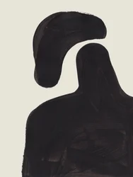 Figura negra flotante