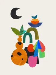 Formas abstractas y modernas de la luna