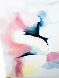 Flujo etéreo rosa y azul