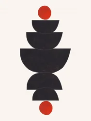 Equilibrio geométrico rojo y negro