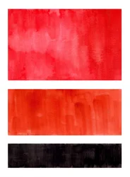 Lavados rojos, naranjas y negros