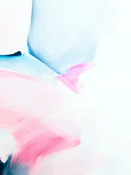 Abstracto en tonos rosa suave y azul