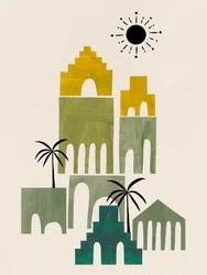 Arquitectura del desierto soleado