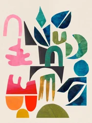 Collage abstracto y vibrante