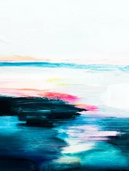Paisaje marino abstracto y vibrante
