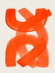 Abstracción en naranja intenso