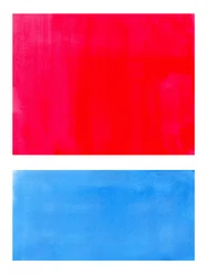 Rojo intenso y azul