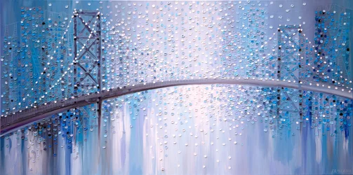 Puente abstracto azul