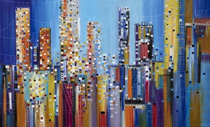 Un colorido perfil urbano