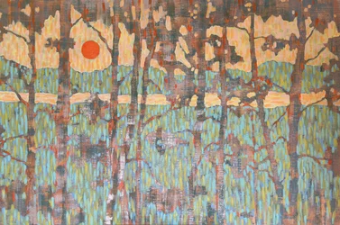 Resumen: Puesta de sol en el bosque