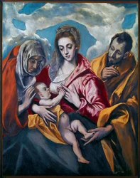 Sagrada Familia con Santa Ana (pintura sobre lienzo)