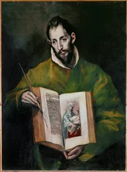 San Lucas EvangeliSt (pintura sobre lienzo)