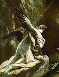 La Agonía en el Huerto: ángel (pintura sobre lienzo)