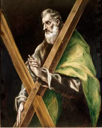Apostolado de la Catedral de Toledo: San Andrés el Apóstol. Pintura de Domenikos Theotokopoulos conocido como El Greco (1540-1614)