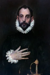 Un noble con la mano en el pecho
