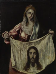 Santa Verónica con el velo en la mano
