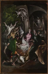 La adoración de los pastores, c.1605-10
