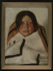Gi-aum-e Hon-o-me-tah (Mujer joven) (óleo sobre lienzo)