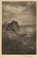 Una roca en el mar