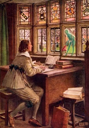 Ilustración del poema Madrigal de Shakespeare, del libro "Palgrave