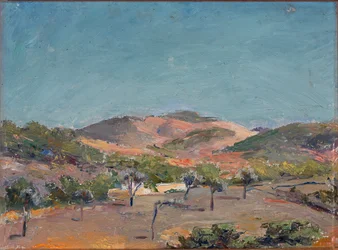 Colina con árboles
