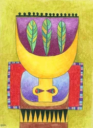 Figura tribal abstracta