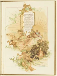 Programa para el ballet La Perle de Marius Petipa y Riccardo Drigo, 1896