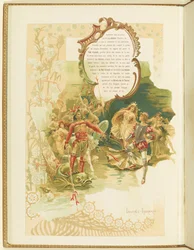 Programa para el ballet La Perle de Marius Petipa y Riccardo Drigo, 1896