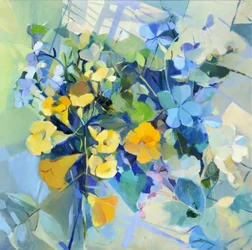 Ramo amarillo y azul